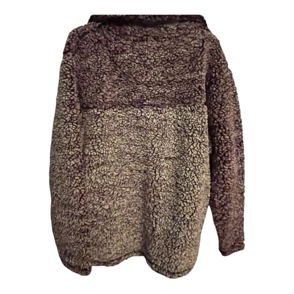 Zenana Outfitters Womens XL Quarter Zip Maroon Sherpa Fleece Sweater SOFT - Picture 4 of 8